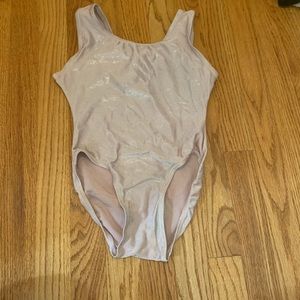 Sparkly Peach Cream Gymnastics Leotard